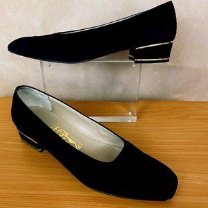 Salvador Ferragamo suede heels 7aa LAST CHANCE